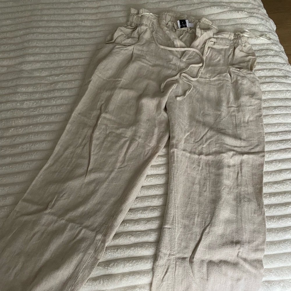 Cream Linen Pants ⭐️